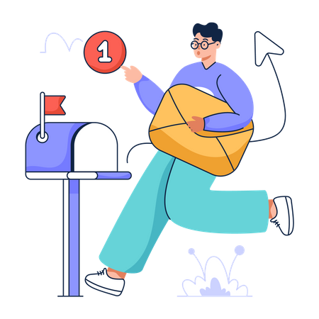 Mail Subscription  Illustration