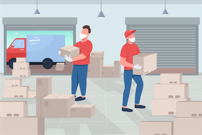 Mail warehouse  Illustration