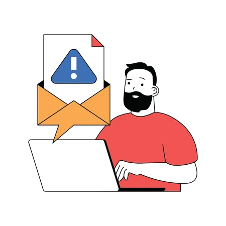 Mail warning  Illustration