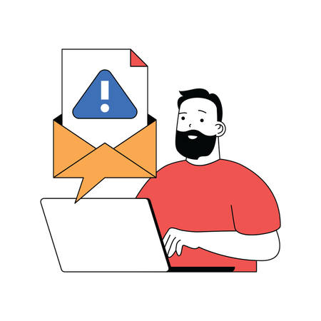 Mail warning  Illustration