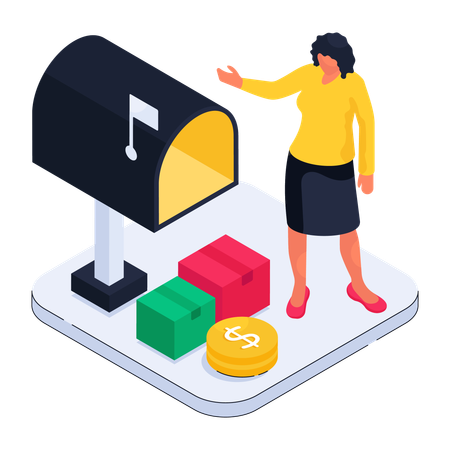 Postzustellung  Illustration