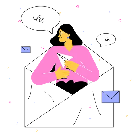 A Nostalgic Image Illustrating Handwritten Letters Envelopes Or Mailboxes Symbolizing Communication Emotions And The Beauty Of Traditional Correspondence Illustration