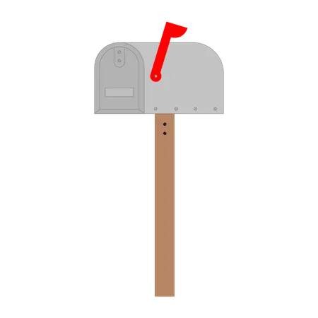 Mailbox Vector Illustration In Flat Color Design Illustration