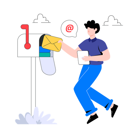 Mailbox Package Illustration