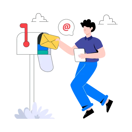 Mailbox Package Illustration