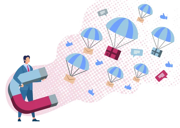 Mailing de groupe, attirer de nouveaux clients avec une stratégie de marketing magnétique  Illustration