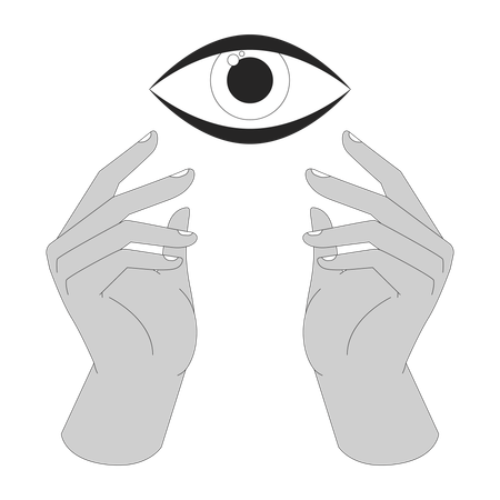 Tous voient les yeux et les mains  Illustration