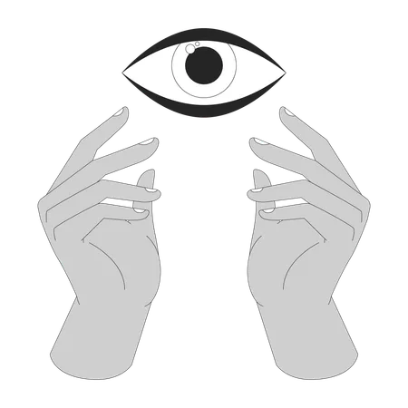 Tous voient les yeux et les mains  Illustration