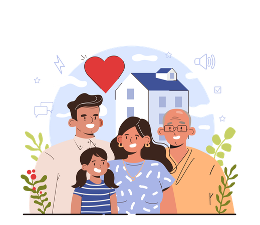 Maintain good Family relationships  イラスト