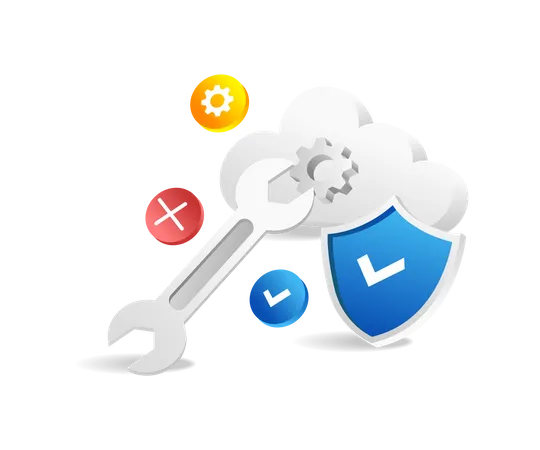 Maintaining cloud server security Illustration