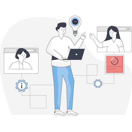 Maintaining relation with online client  Illustration