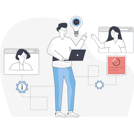 Maintaining relation with online client  Illustration