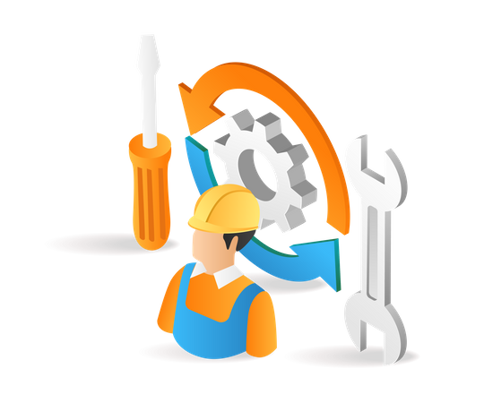 Maintenance man Illustration