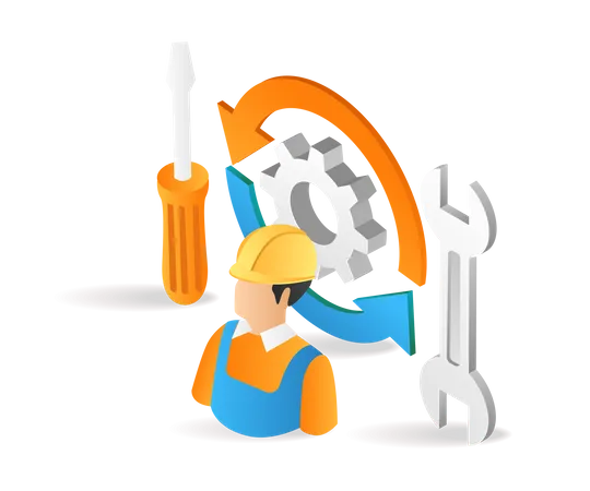 Maintenance man Illustration