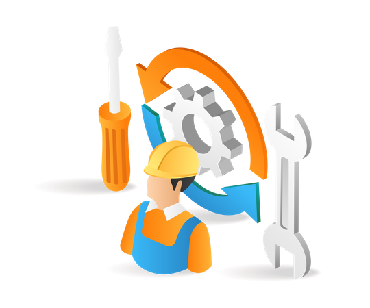 Maintenance man  Illustration