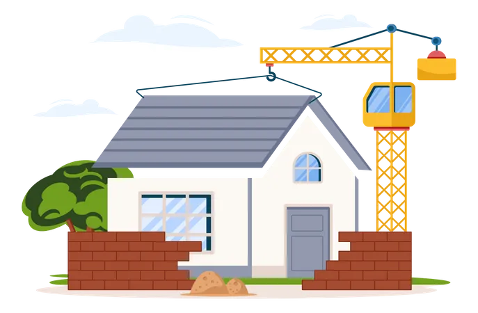 Construction de maisons  Illustration