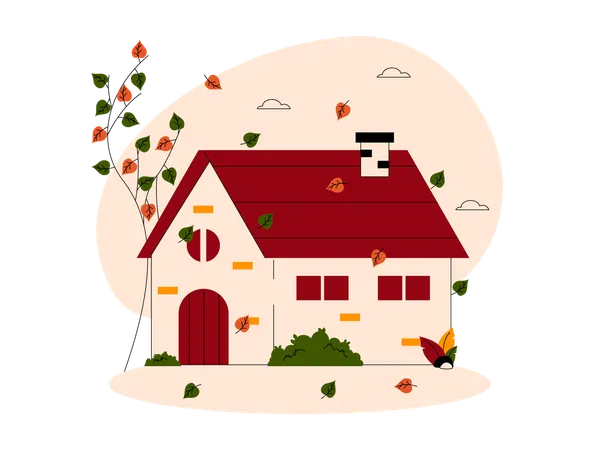 Maison d'automne  Illustration