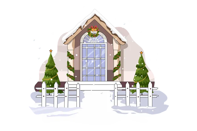 Maison de neige  Illustration