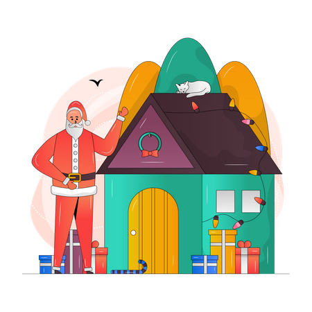 Maison de Noël  Illustration