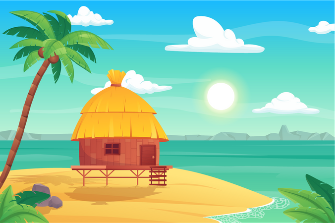 Maison de plage  Illustration