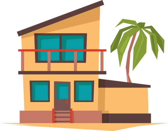 Maison de plage  Illustration