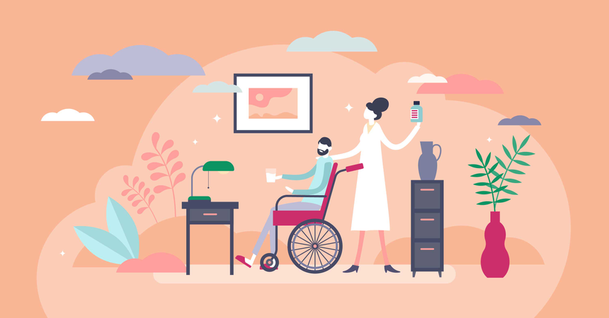 Maison de repos  Illustration
