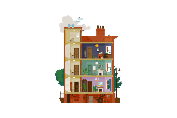 Maison de ville  Illustration