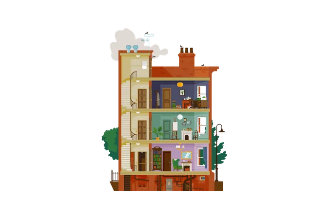 Maison de ville  Illustration