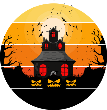 Maison d'Halloween  Illustration