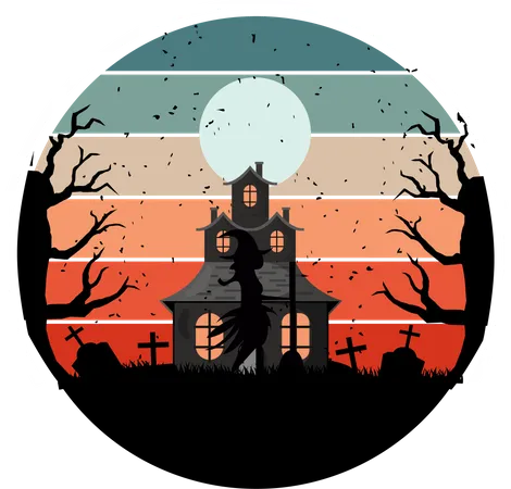 Maison d'Halloween  Illustration