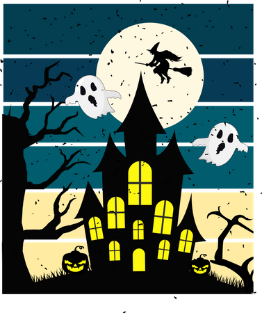 Maison d'Halloween  Illustration