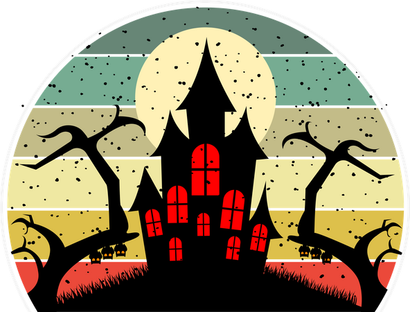 Maison d'Halloween  Illustration