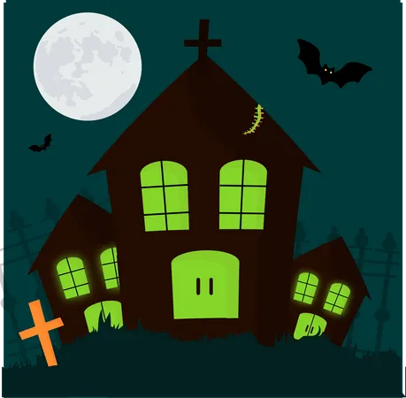 Maison d'Halloween  Illustration