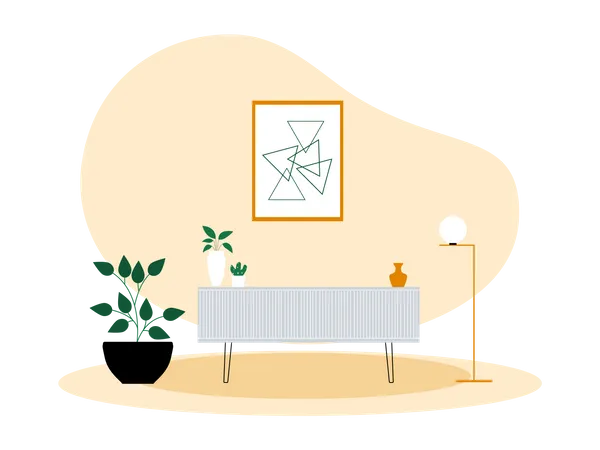 Intérieur de la maison  Illustration