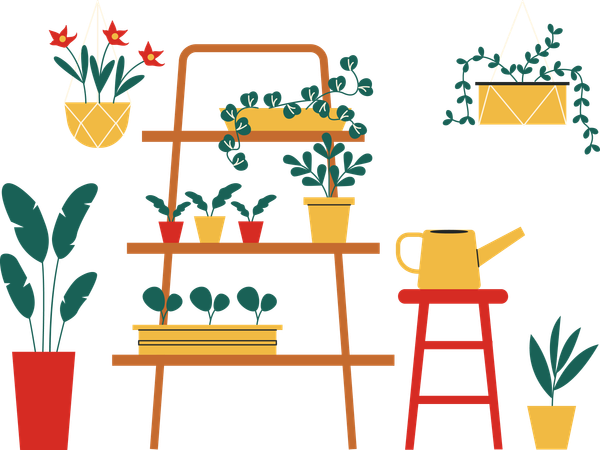 Jardin de la maison  Illustration