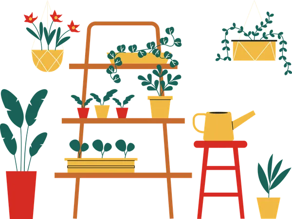 Jardin de la maison  Illustration