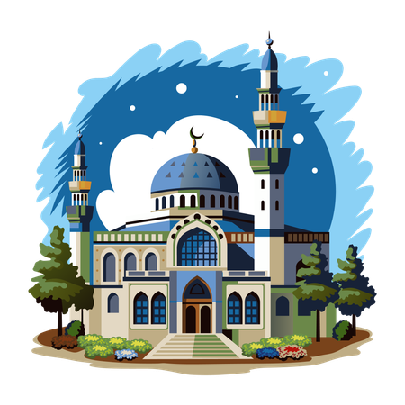 Majestic Mosque  Illustration