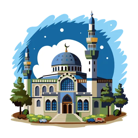 Majestic Mosque  Illustration