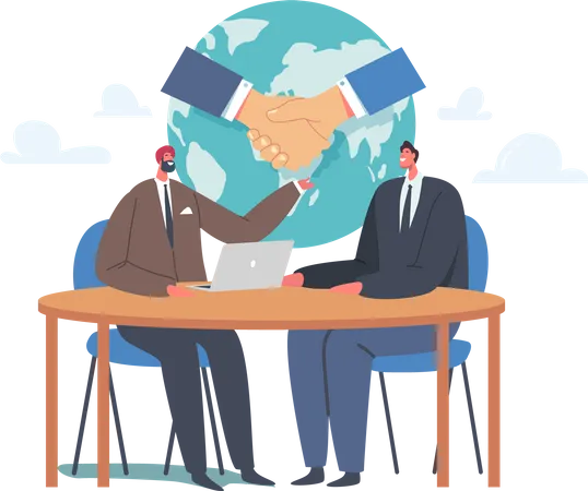 Make Agreement during Negotiations Illustration