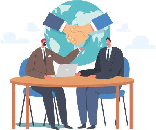 Make Agreement during Negotiations  Illustration