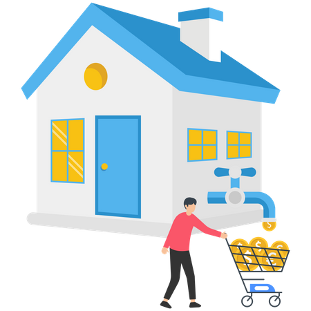 Make money from house rent Illustration