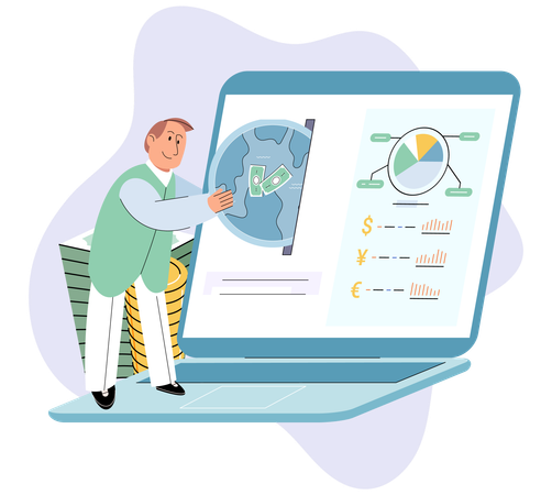 Make money online  Illustration