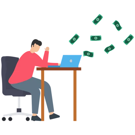 Make money online  Illustration