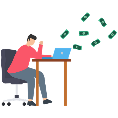 Make money online  Illustration