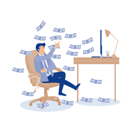 Make money online  イラスト