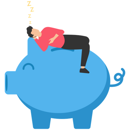 Make money while sleeping  Illustration