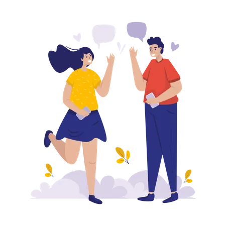 Make new friendships  Illustration