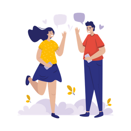 Make new friendships  イラスト