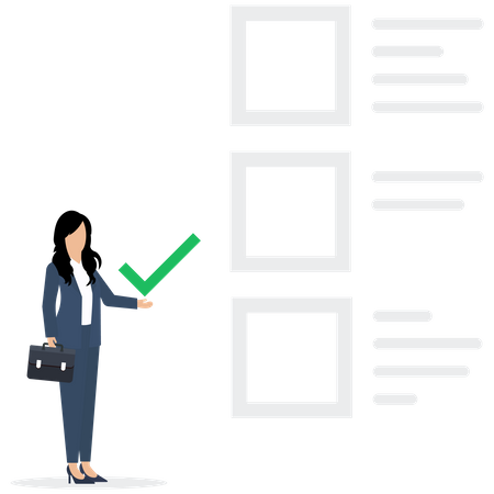 Make right choice to get business solutions and feedback Illustration