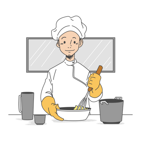 Make the dough  Illustration